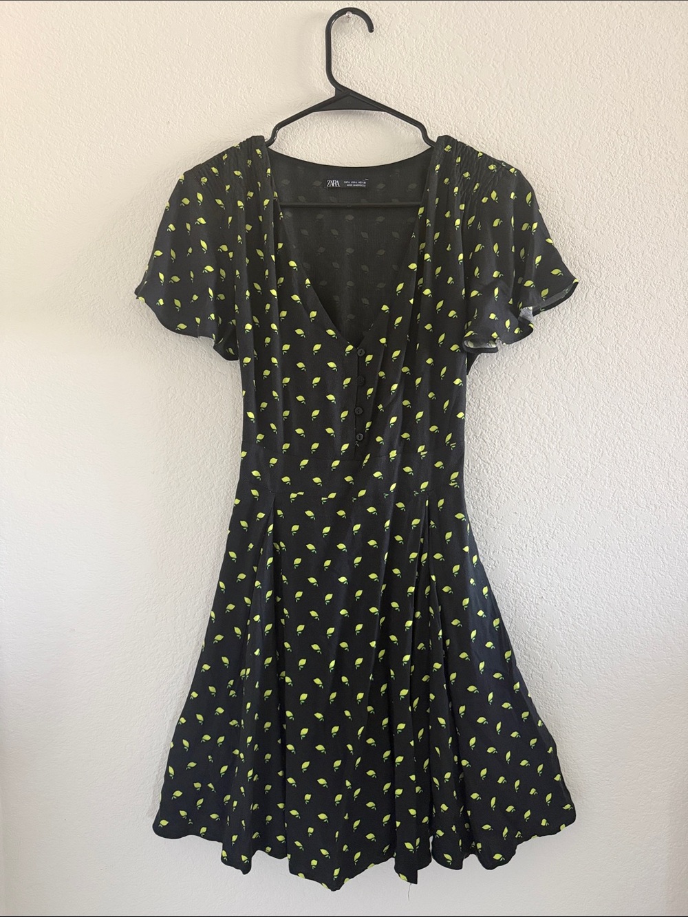 Zara Black Lemon Mini Dress